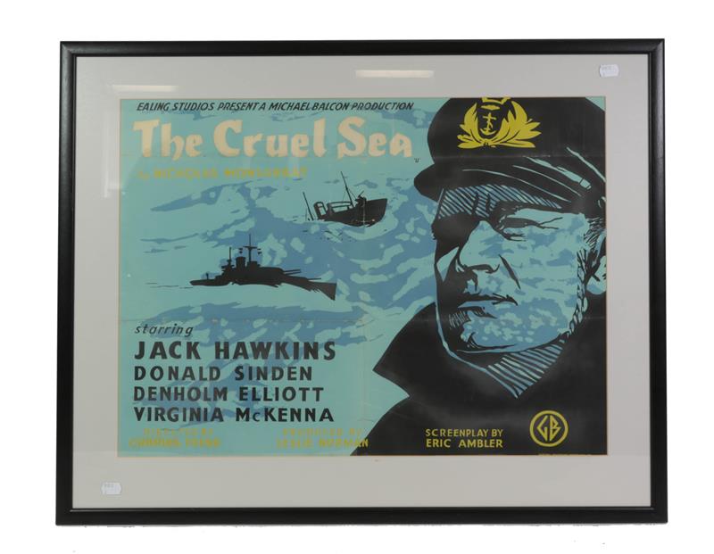 Lot 3167 - The Cruel Sea (1953) Film Poster starring Jack Hawkins, Don Sinden, Denholm Elliott and...