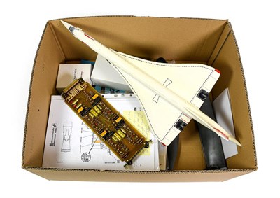 Lot 3192 - Concorde Related Items including Travel Agent (or similar) model on stand; printed circuit...