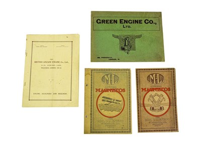 Lot 3195 - M-L Magneto Syndicate Ltd Two Componant Catalogues together with Green Engine Co. Ltd For...