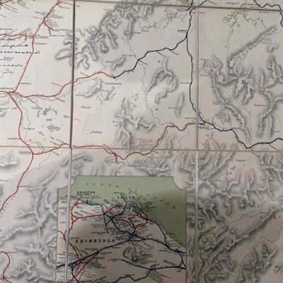 Lot 3210 - Railway Clearing House Maps South Wales 1904, Ireland 1906, Scotland 1912 (corner missing from...