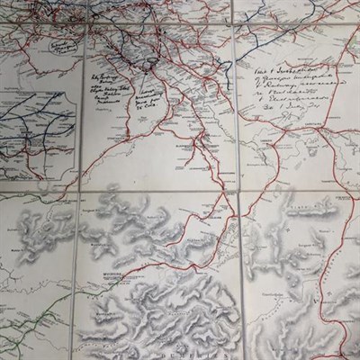Lot 3210 - Railway Clearing House Maps South Wales 1904, Ireland 1906, Scotland 1912 (corner missing from...