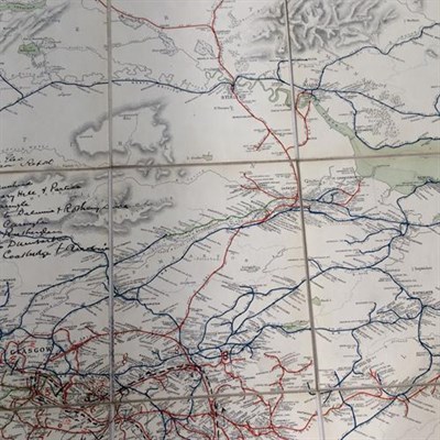 Lot 3210 - Railway Clearing House Maps South Wales 1904, Ireland 1906, Scotland 1912 (corner missing from...