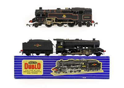 Lot 3217 - Hornby Dublo 3 Rail LT25 Class 8F 2-8-0 BR 48158 Locomotive (E box G) together with 2-6-4T...