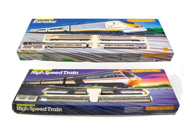 Lot 3231 - Hornby Railways OO Gauge Two Sets R547 Eurostar and R695 High Speed Train (both E boxes G, some...