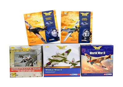 Lot 3291 - Corgi Aviation Archive 1:72 Scale WWII Group US31926 Supermarine Spitfire VB, AA31904 Spitfire...