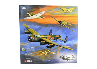 Lot 3299 - Corgi Aviation Archive AA32602 1:72 Scale Battle Of Britain Memorial Flight Set with Hawker...
