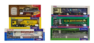 Lot 3335 - Corgi Commercials CC12917 Scania Livestock transport, CC12420 Volvo Scotlee, CC13703 Scania...