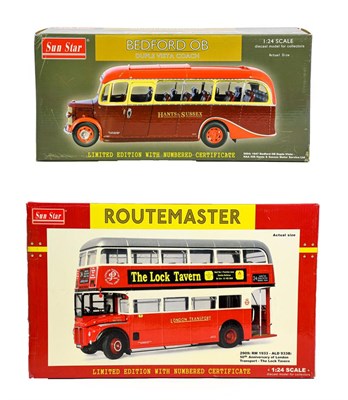 Lot 3353 - SunStar Two Bus Models Routemaster and Bedford OB (both G boxes G) (2)