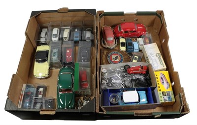 Lot 3359 - Various Approx 1:42 Scale Model Cars SEAT Altea, VW Beetle, Jaguar Mk2, Renault 4 Super 1963, Rover