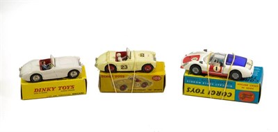 Lot 3366 - Dinky 109 Austin Healey 100 cream (G, some chipping, box G-F); French Dinky 546 Austin Healey...