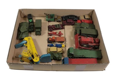 Lot 3372 - Dinky Various Unboxed 1950's Models including 1st Foden flat, 2nd Foden chain, Centurion tank,...