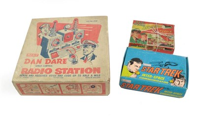 Lot 3389 - Merit Dan Dare Radio Station (G box G-F) Dan Dare jigsaw (contents unchecked) and a Star Trek...