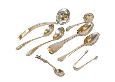 Lot 73 - Various 18th to 20th century British and Dutch silver spoons and tongs