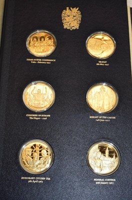Lot 109 - A set of commemorative silver-gilt coins