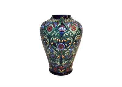 Lot 204 - A modern Moorcroft Anatolia pattern vase, designed by Rachel Bishop M.C.C 149, 22cm