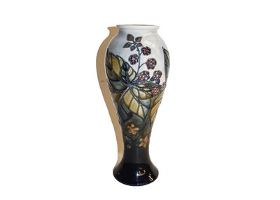 Lot 206 - A modern Moorcroft bramble pattern vase, designed by Sally Tuffin, 28cm