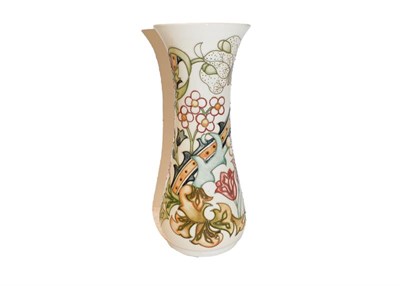 Lot 215 - Moorcroft vase, golden lily pattern, whiteground, printed and painted marks 31cm