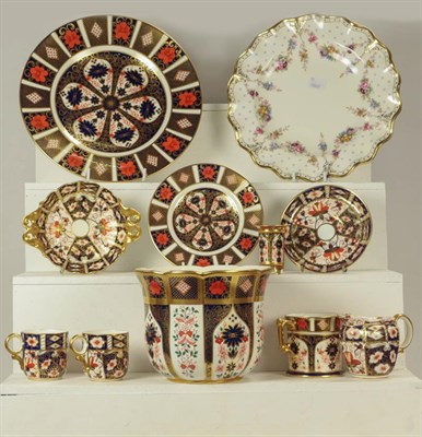 Lot 242 - A quantity of Royal Crown Derby, mostly in the Imari design including a boxed planter,...