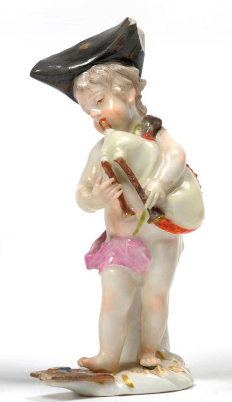 Lot 106 - A Meissen Porcelain Figure of  Cupid in Disguise, circa 1750, modelled by Johann Joachim...