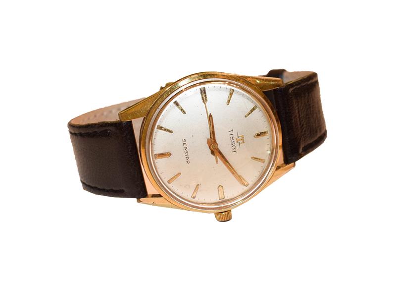 Lot 323 - A Tissot Seastar, plated Wristwatch