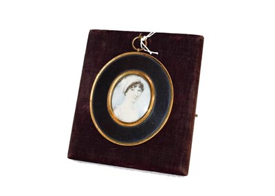 Lot 351 - Circle of Adam Buck (1759-1833) Portrait of Catherine Bromhead, head and shoulders, aged 20,...