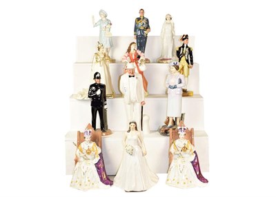 Lot 371 - Twelve Royal Doulton figures including some boxed and with certificates, The future King George VI