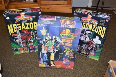 Lot 410 - A quantity of Power Rangers by Ban Di together with various boxes Diecast cars, loose toys etc