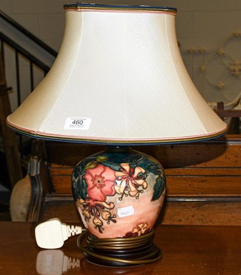 Lot 460 - A Moorcroft Oberon pomegranate table lamp, 20cm (pottery)