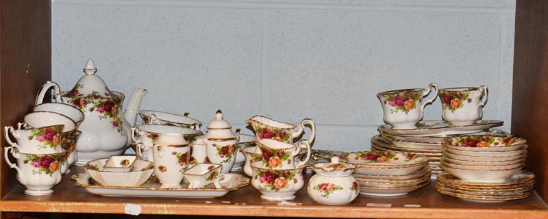 Lot 468 - Royal Albert Old Country Roses dinner/tea/ornamental wares (one shelf)