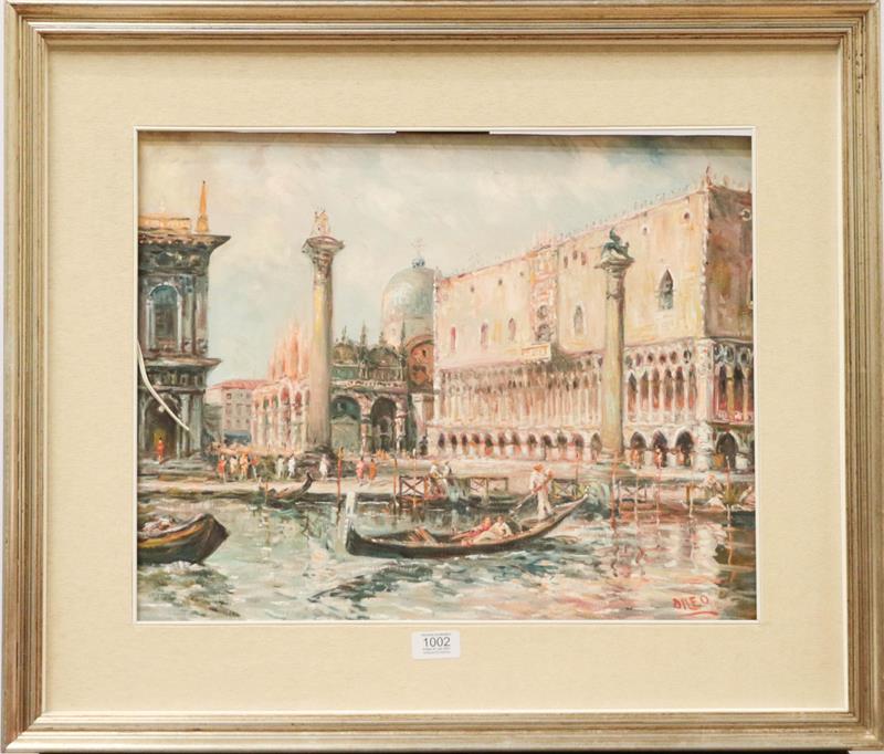 Lot 1002 - Dileo (Contemporary), A view of Venice, St. Marks Square, signed, oil on canvas, 38.5cm by 48.5cm