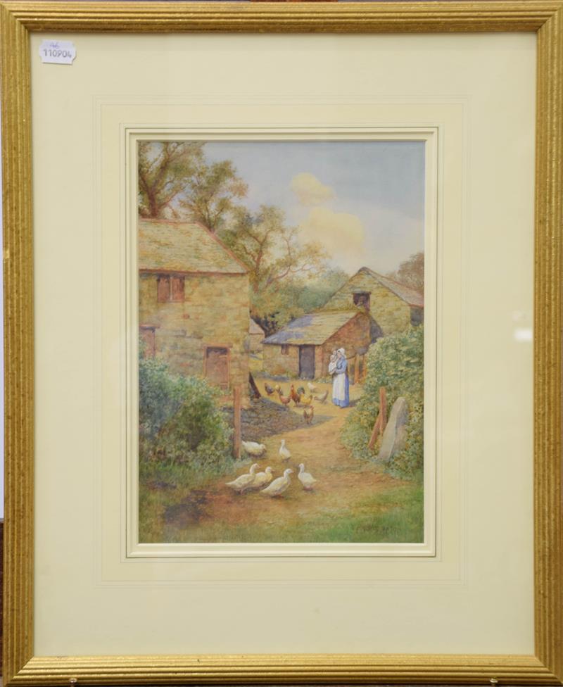 Lot 1035 - S Harris Oxton (British fl. 1886-1930) a pair of watercolour views of Glan Conway Mill, June...