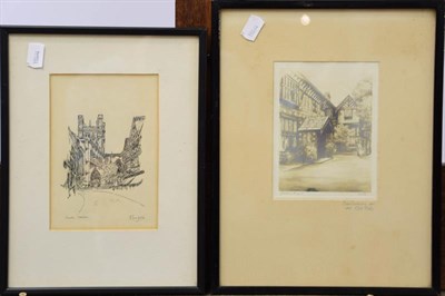 Lot 1043 - A collection of 19th/20th century prints to include Vanity Fair cartoons of politicians,...