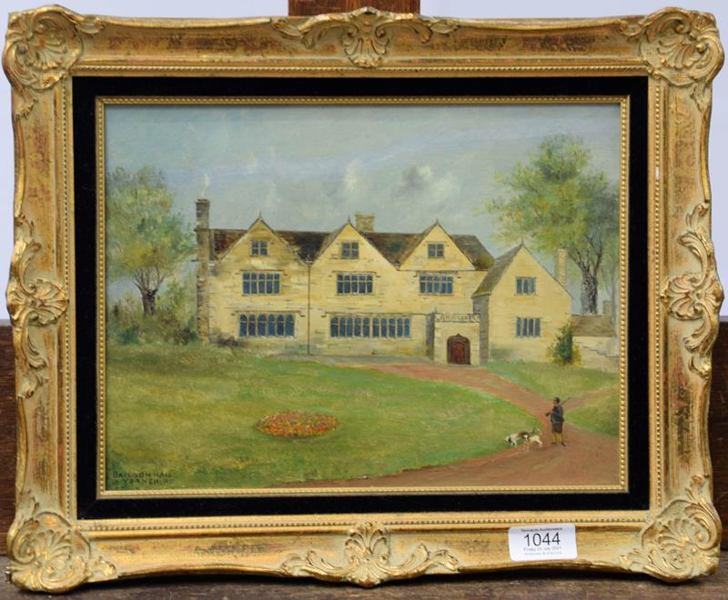 Lot 1044 - Early 20th century English school, architectural view titled Baildon Hall, Yorkshire, oil on...