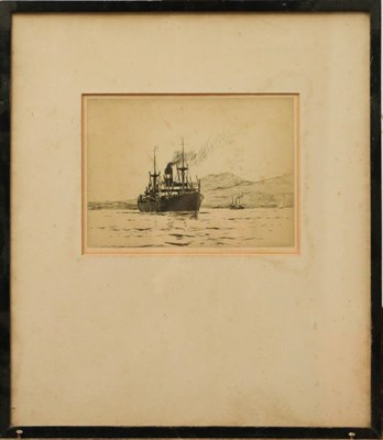 Lot 1051 - After Norman Wilkinson and Carol Wyllie, etchings of shipping together with various other...