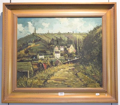 Lot 1063 - D Kessler (contemporary) European village scene, signed oil on canvas, 50cm by 60cm