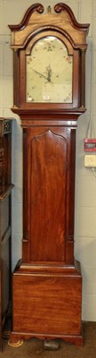 Lot 1102 - A mahogany thirty hour longcase clock, 11'' arch painted dial bearing a later inscription Beckwith