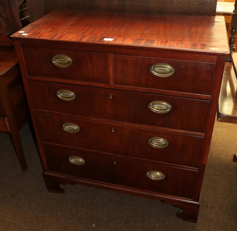 Lot 1114 - A late 18th century mahogany chest of drawers (alterations) 95cm by 48cm by 106cm