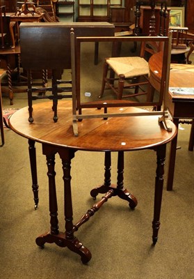 Lot 1185 - A Victorian mahogany Sutherand table, 100cm by 80cm by 74cm together with a mahogany spider...