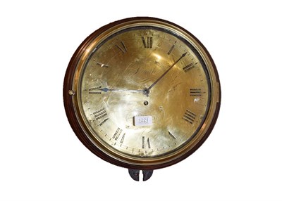 Lot 1221 - A mahogany single fusee wall clock, 12'' dial signed Smith, London, early 19th century, 42cm high