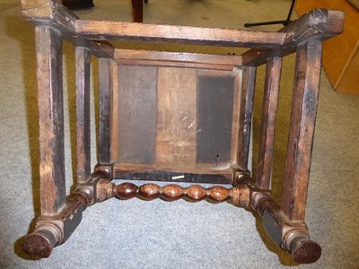 Lot 1245 - A 17th century oak Derbyshire chair of pegged construction