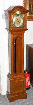 Lot 1250 - An early 20th century mahogany chiming small longcase clock