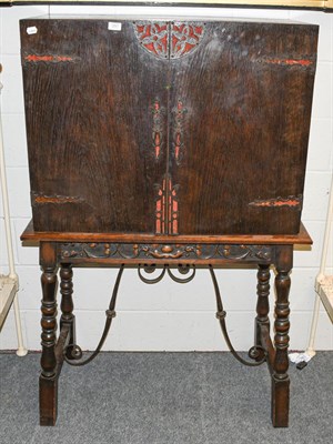 Lot 1267 - An early 20th century Continental cabinet on stand, 99cm by 49cm by 150cm