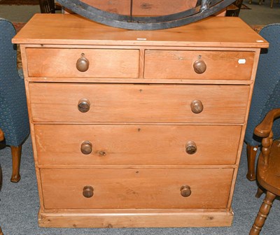 Lot 1298 - A Victorian pine four-height chest of drawers, 108cm by 49cm by 104cm