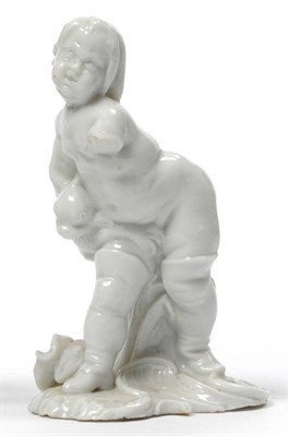 Lot 154 - A Nymphenburg Porcelain Figure of a Putto as Neptune, circa 1760, modelled by Franz Anton...