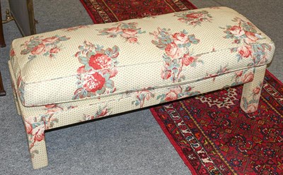 Lot 1333 - A bench seat with loose cushion upholstered with Colefax & Fowler fabric