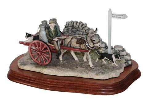 Lot 5 - *  Border Fine Arts 'Delivering the Milk' (Donkey Cart), model No. AG01 by Ray Ayres, limited...