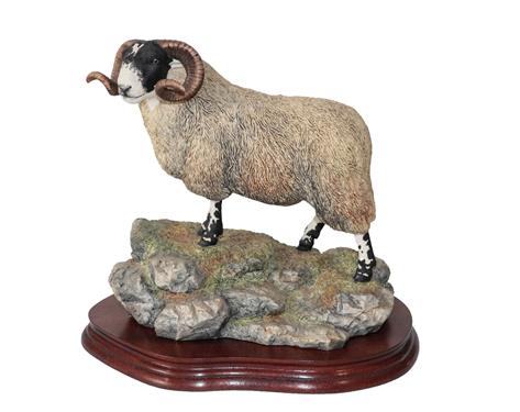 Lot 45 - Border Fine Arts 'Blackie Tup', model No. B0354 by Ray Ayres, limited edition 136/1750, on wood...