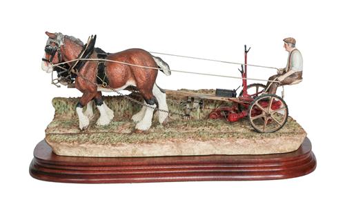 Lot 54 - Border Fine Arts 'Hay Cutting Starts Today' (Standard Edition), model No. B0405A by Ray Ayres,...