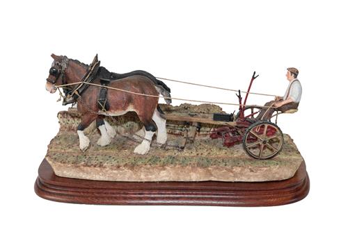 Lot 55 - Border Fine Arts 'Hay Cutting Starts Today' (Standard edition), model No. B0405A by Ray Ayres,...