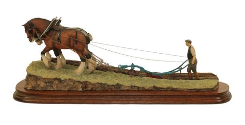 Lot 57 - Border Fine Arts James Herriot Model 'Stout Hearts' (Ploughing Scene), model No. JH34, by Ray...